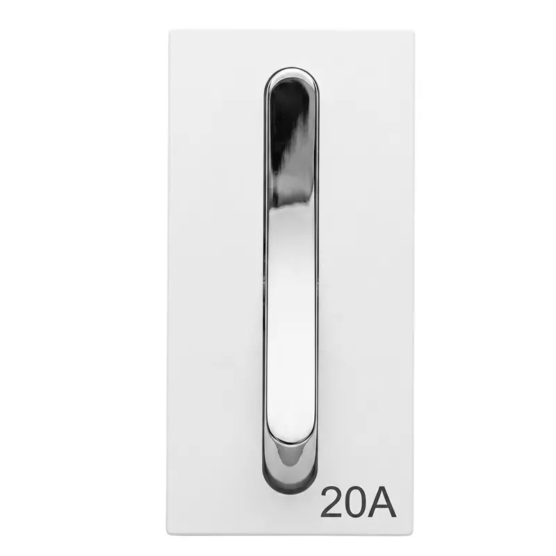 AP Magic Series Sleek Switch Polycarbonate 1 Module 20 A 1-Way White, M030 (Pack of 20 Pcs)
