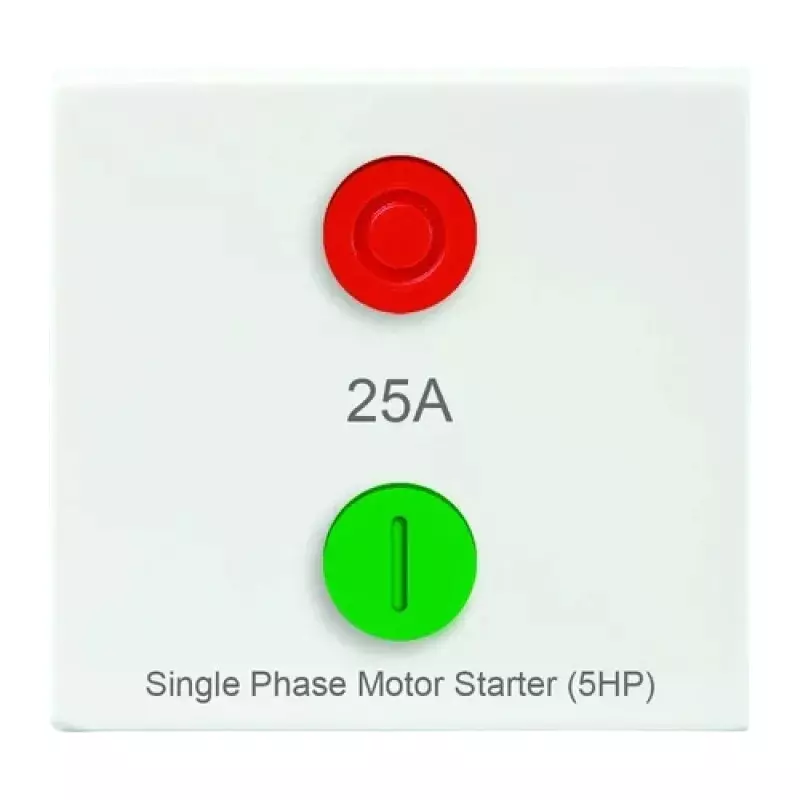 Anchor Penta Motor Starter Switch White 2 Module 25 Amp, 65125 (Pack of 10)
