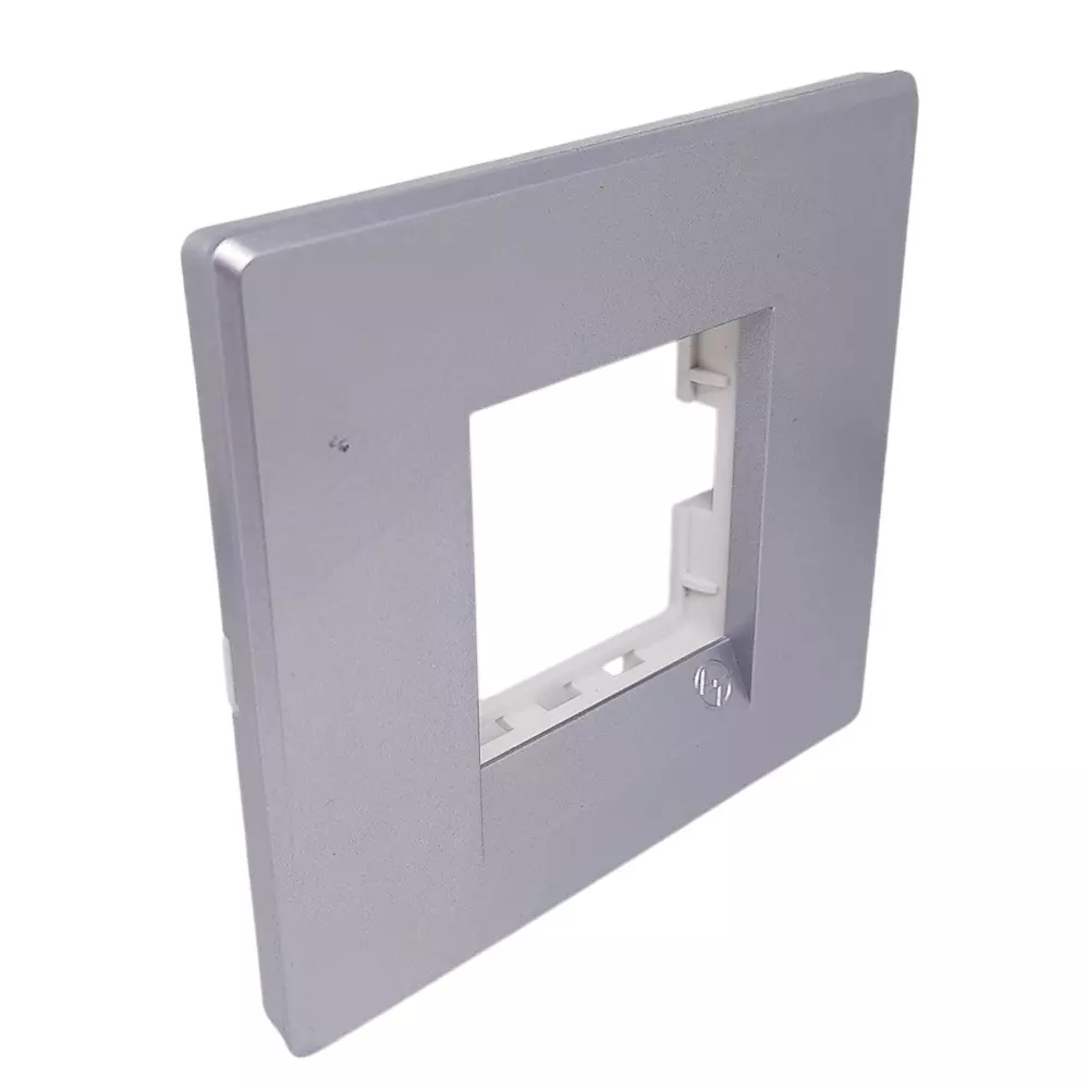 lt-lauritz-knudsen-englaze-plastic-cover-plate-with-plastic-grid-frame-moonlight-silver-color-2-module-cb92102fs01