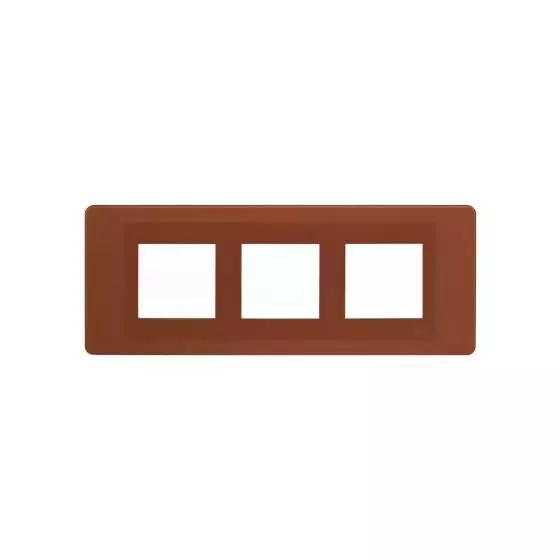L&T [ Lauritz Knudsen ] Entice Cover Plate Without Grid Frame Vibrant Shade Firestorm Orange Color 6 Module, CB91106FS11