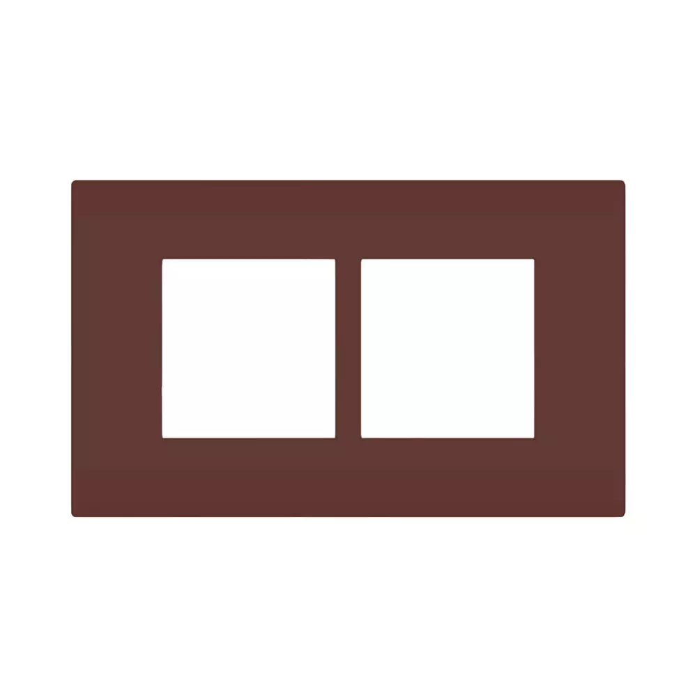 Norisys SQUARE Series Smart Plate with Frame Cocoa Brown 4 Module, S7604 .25
