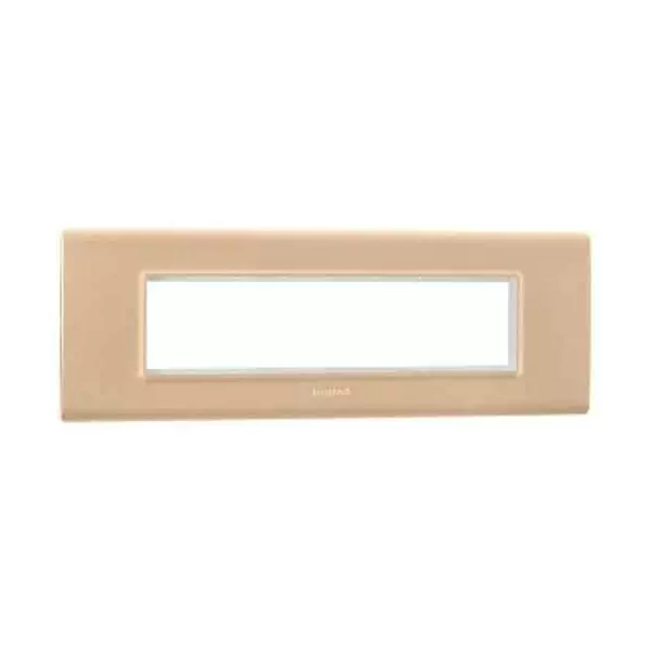 Legrand Cover Plate with Support Frame Allzy Golden 6 Module, 6813 37 (Pack of 5)