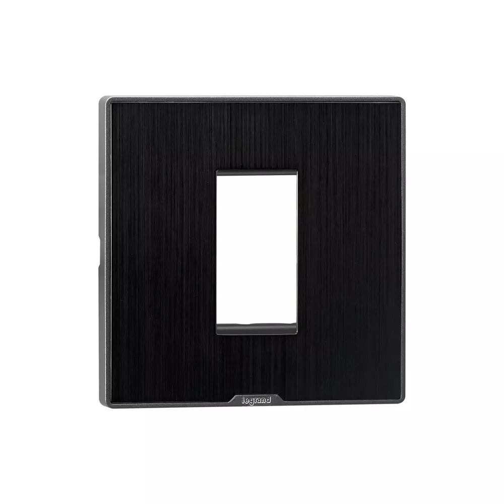 Legrand Cover Plate with Support Frame Myrius Dark Fade 1 Module, 6796 01