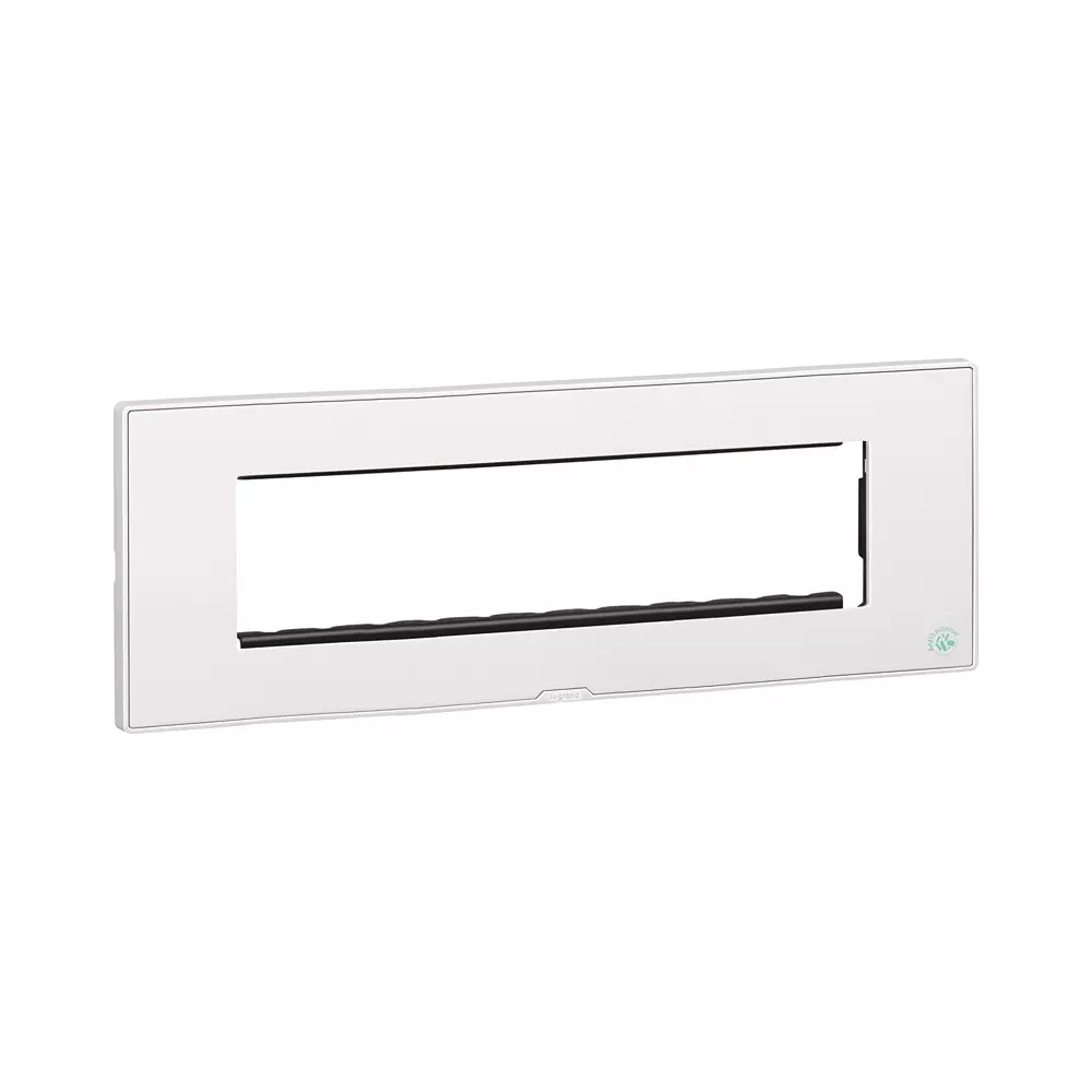 Legrand Anti-Bacterial Cover Plate with Support Frame Myrius Classic White 8 Module, 6793 48 (Pack of 5)