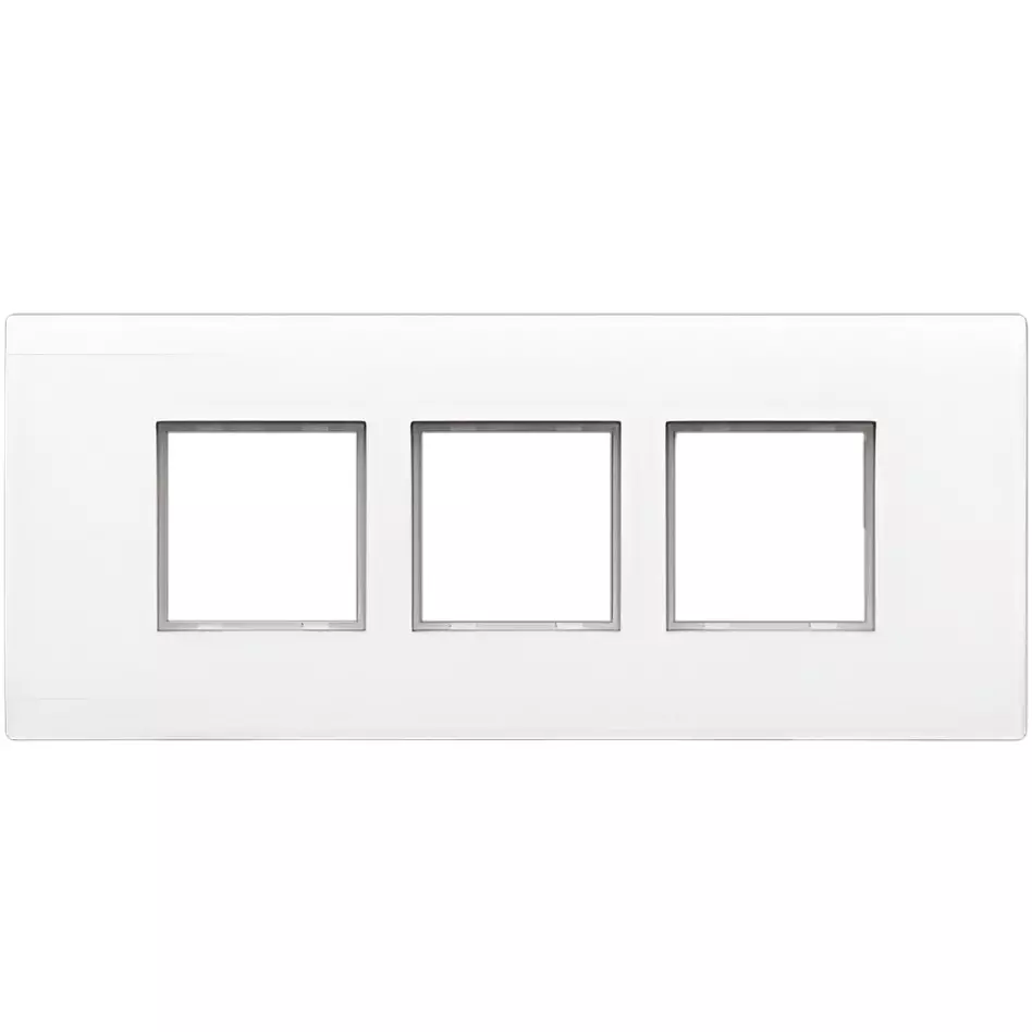 K9 Evoq Cover Plate With Base Frame Matrix 6 Module White, 9305 (Pack of 10)