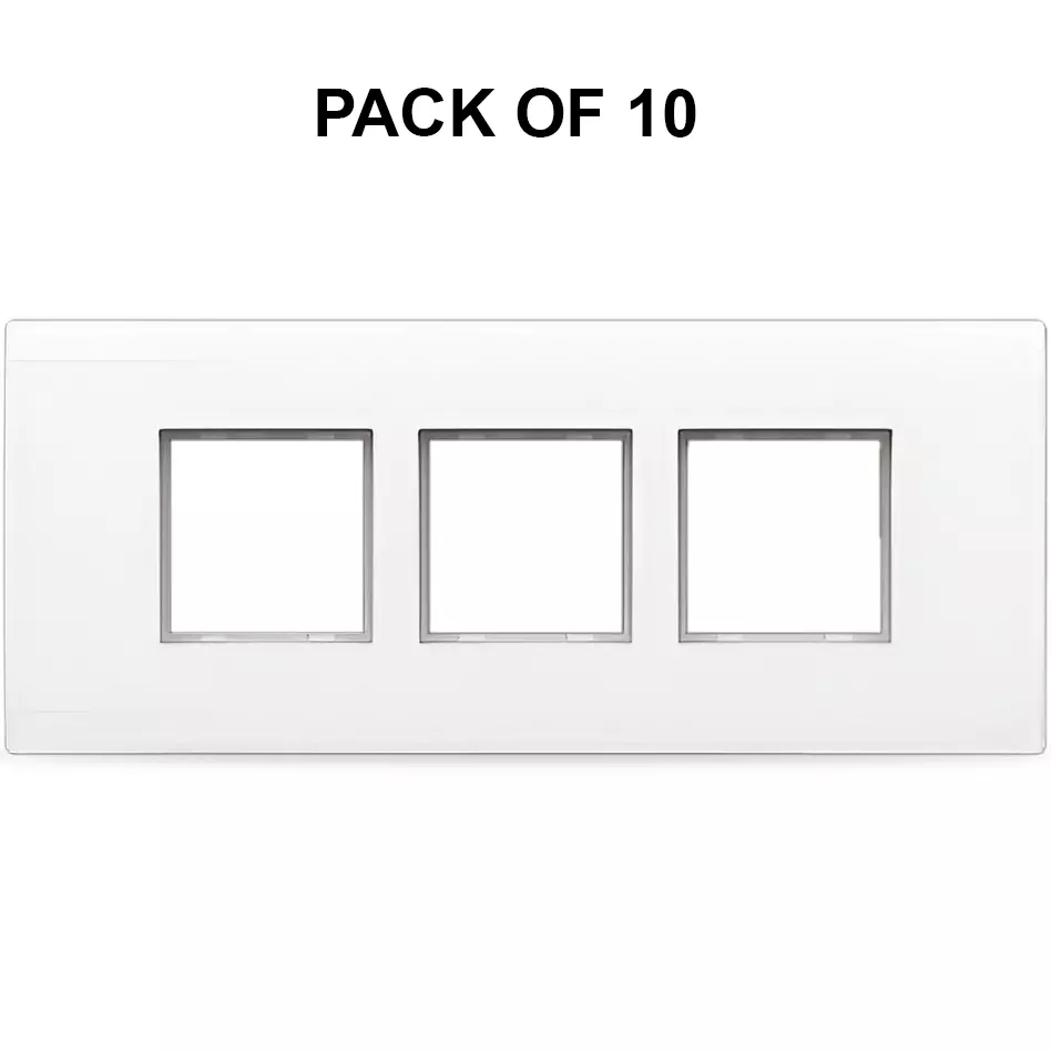 K9 Evoq Cover Plate With Base Frame Matrix 6 Module White, 9305 (Pack of 10)
