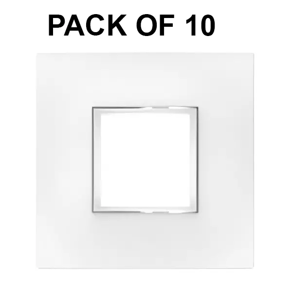 K9 Evoq Cover Plate With Base Frame Ultra Chrome 2 Module White, 9312 (Pack of 10)