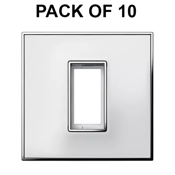 K9 Evoq Cover Plate With Base Frame Amaze 1 Module White, 9451 (Pack of 10)