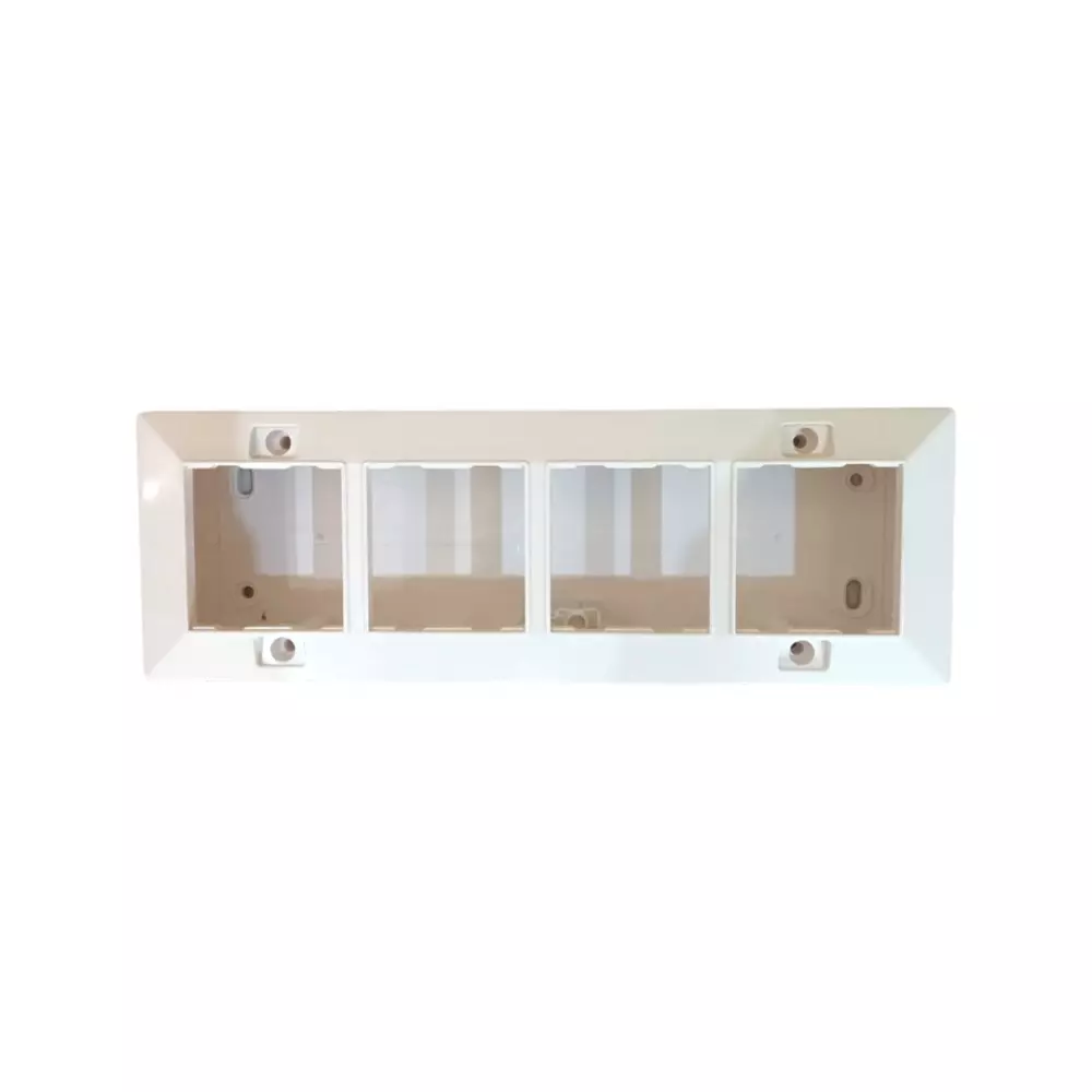 JAMSONS Surface Box with Plate 8 Module Vargin ABS White Color, JM-059 (Pack of 10)