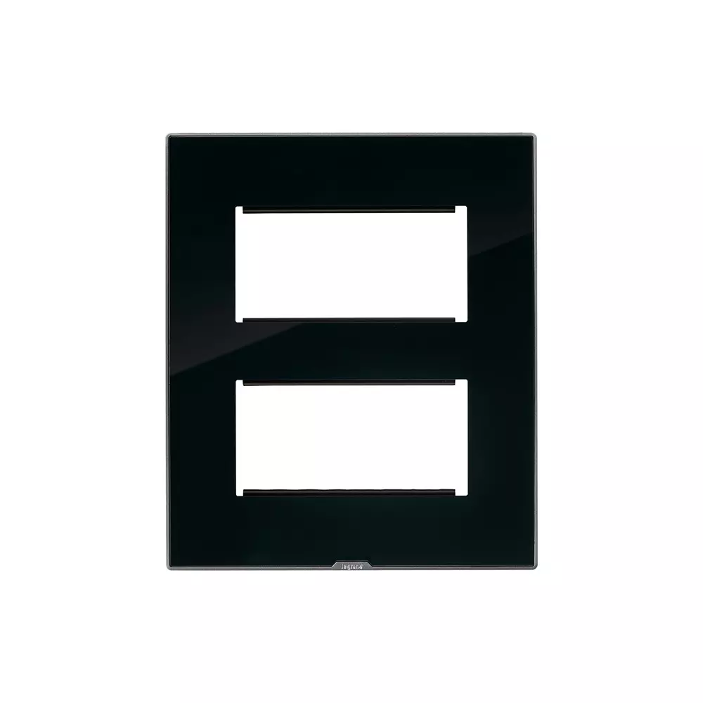 legrand-myrius-series-2x4-m-modular-cover-plate-with-frame-high-grade-polycarbonate-ice-black-6795-49