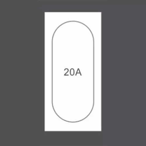 AP Magic Series Cute Switch Polycarbonate 1 Module 20 A 1-Way White, M016 (Pack of 20 Pcs)