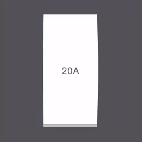 AP Magic Series Exel Switch Polycarbonate 1 Module 20 A 1-Way White, M026 (Pack of 20 Pcs)