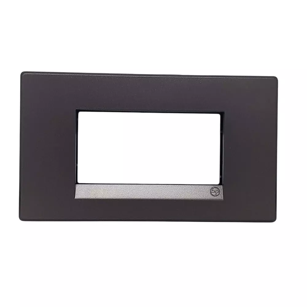 L&T [ Lauritz Knudsen ] Englaze Plastic Cover Plate With Plastic Grid Frame Champagne Gold Color 4 Module, CB92104FC01