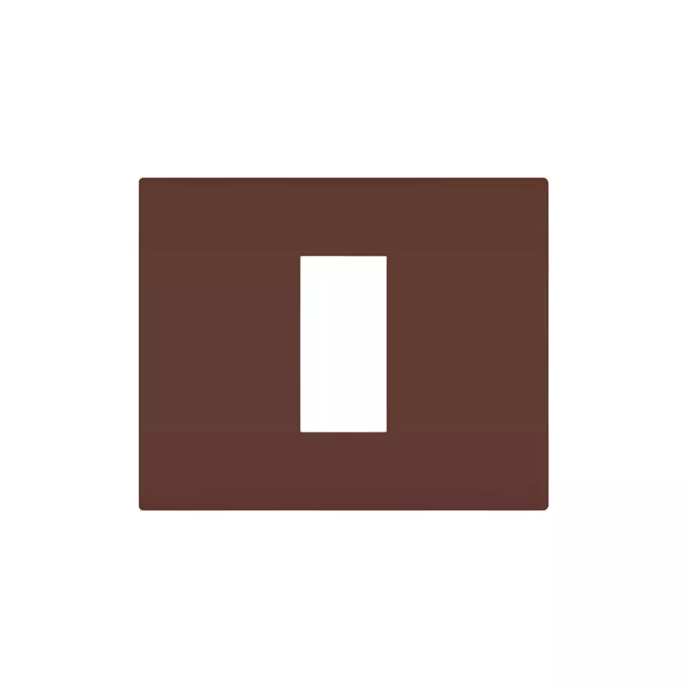 Norisys SQUARE Series Smart Plate with Frame Cocoa Brown 1 Module, S7631 .25