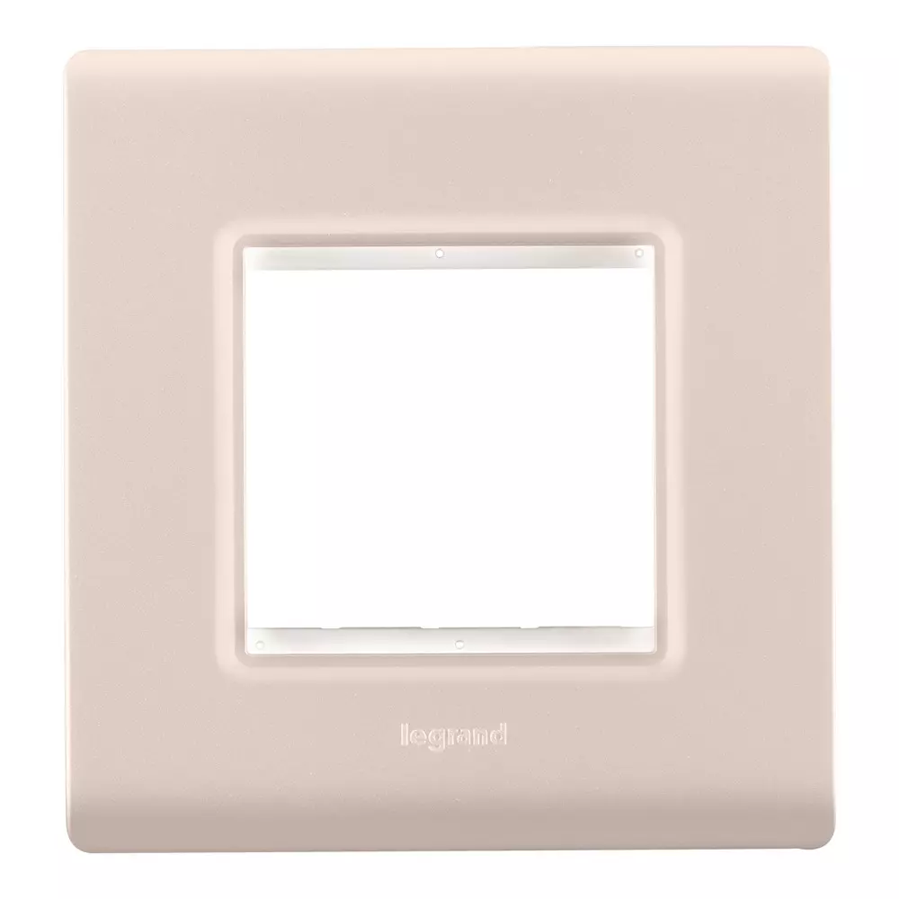 Legrand Cover Plate with Support Frame Allzy Rose Gold 2 Module, 6813 56 (Pack of 10)