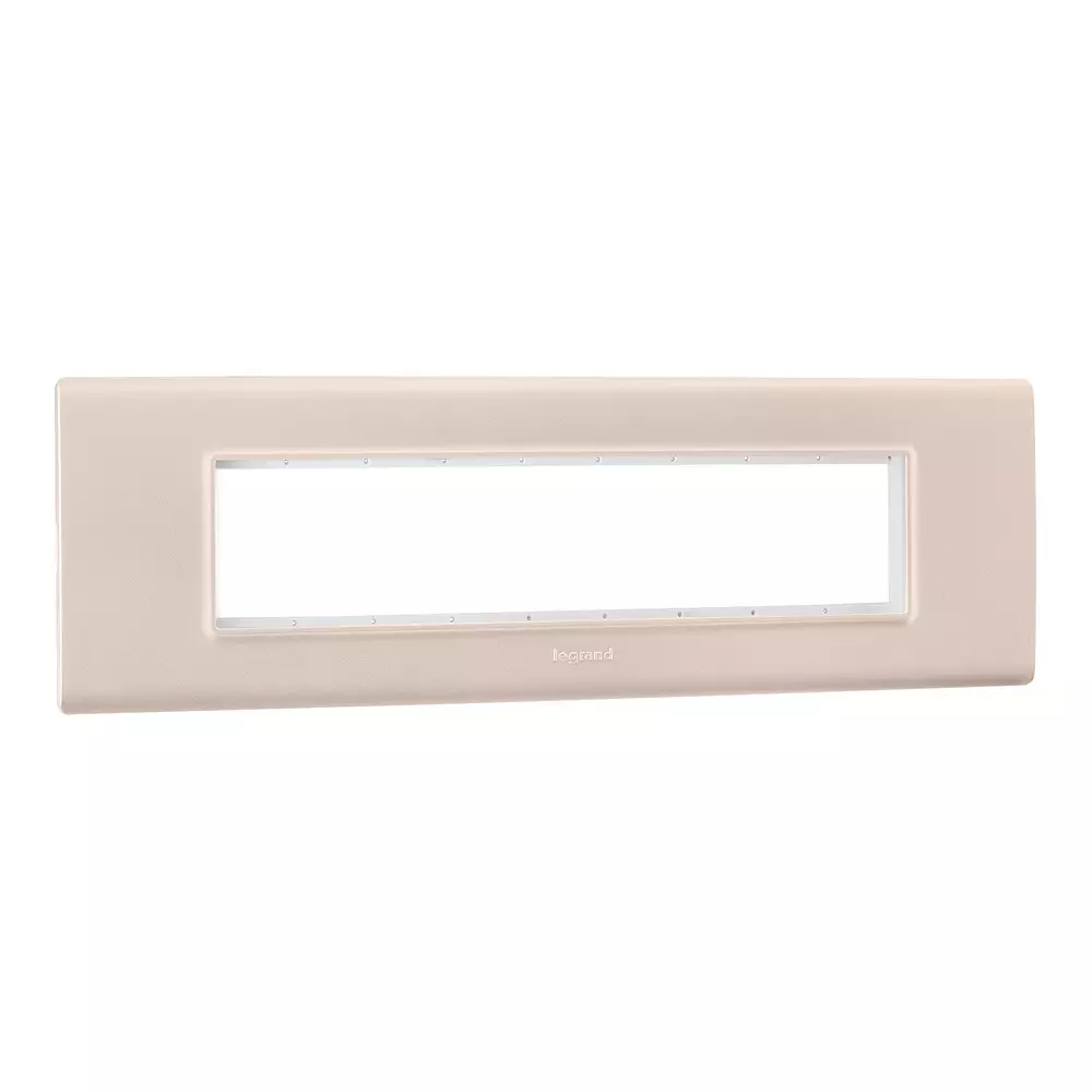 Legrand Cover Plate with Support Frame Allzy Rose Gold 9 Module, 6813 62 (Pack of 5)