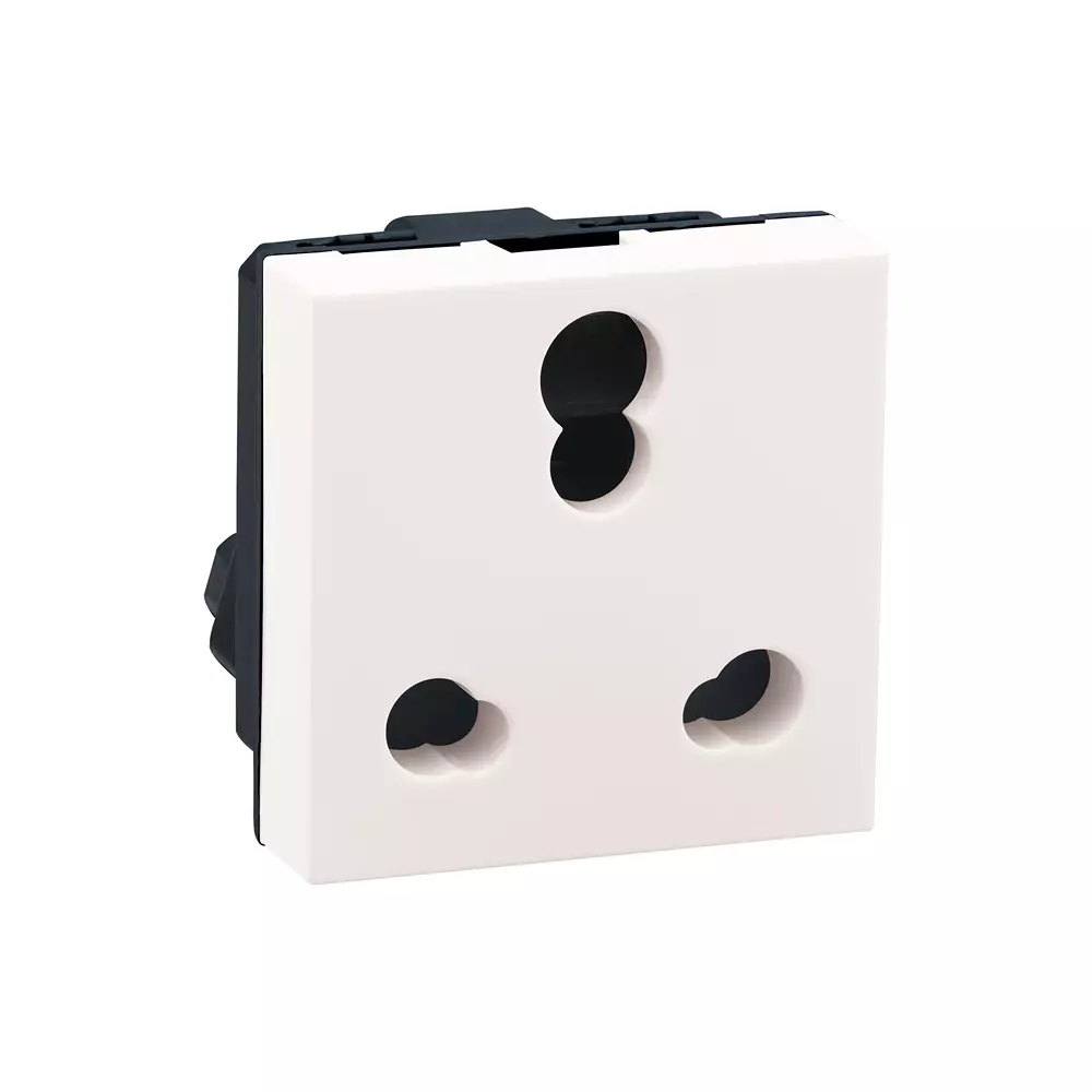 Legrand Anti - Bacterial Socket with Shutter Myrius Classic White 2 Module, 6793 28