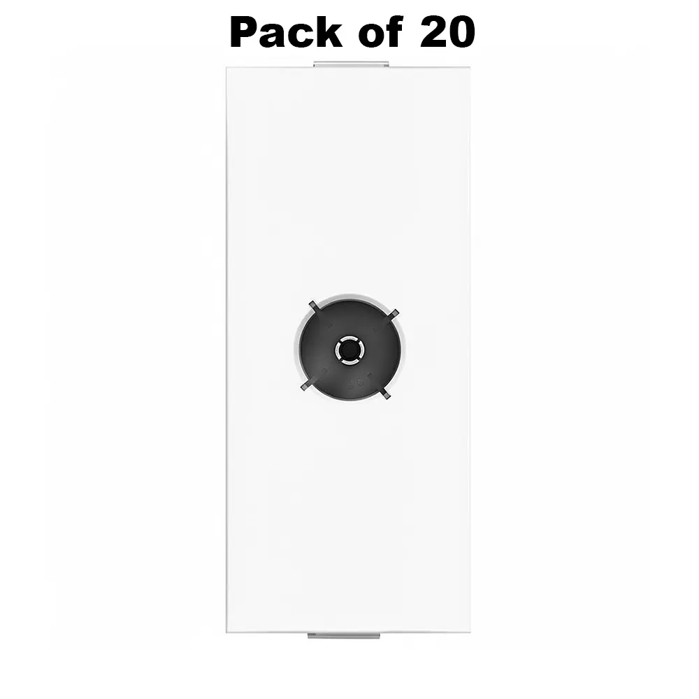 K9 Mini Tv Antenna Outlet 1 Module White, 9039 (Pack of 20)