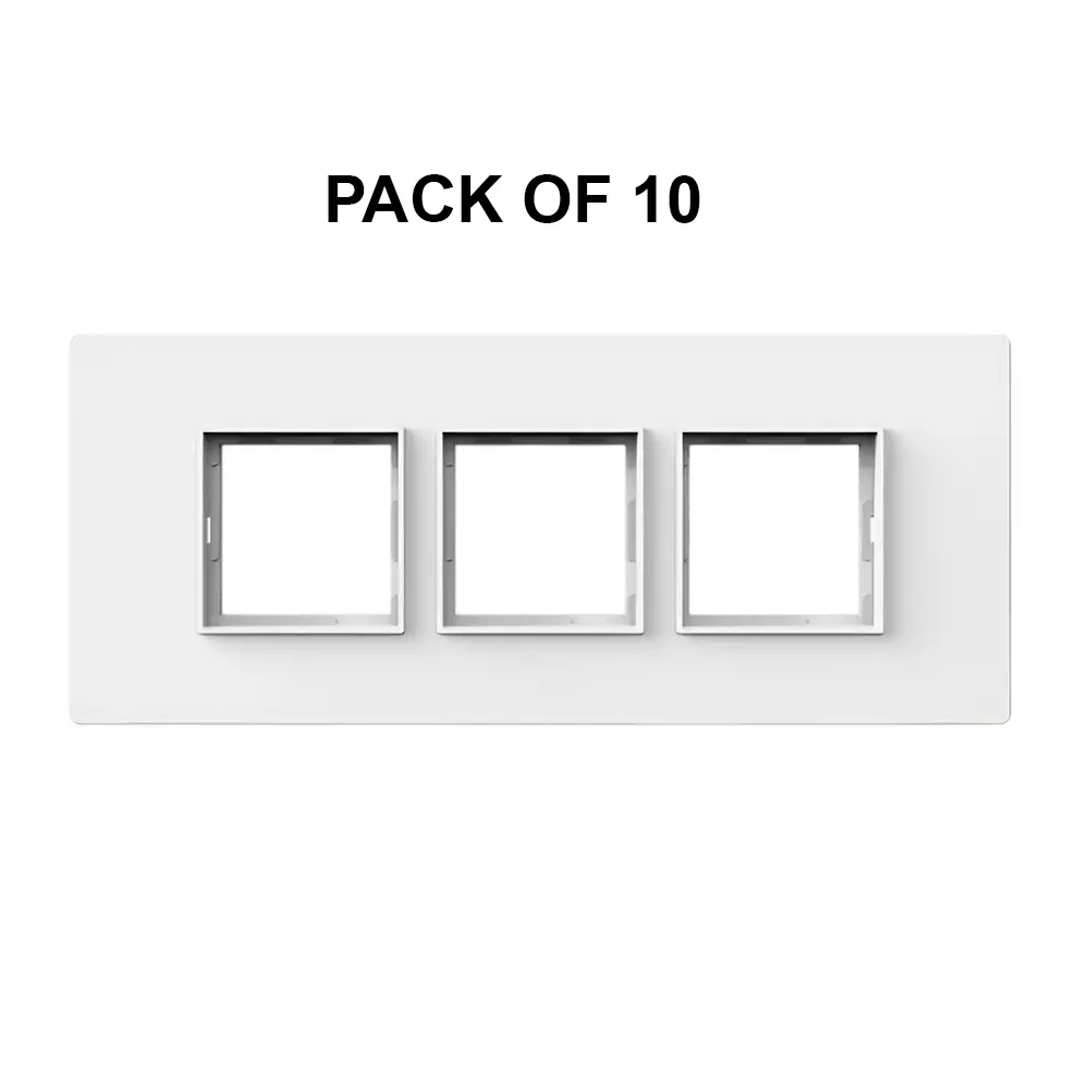 K9 Evoq Cover Plate With Base Frame Vogue 6 Module White, 9475 (Pack of 10)