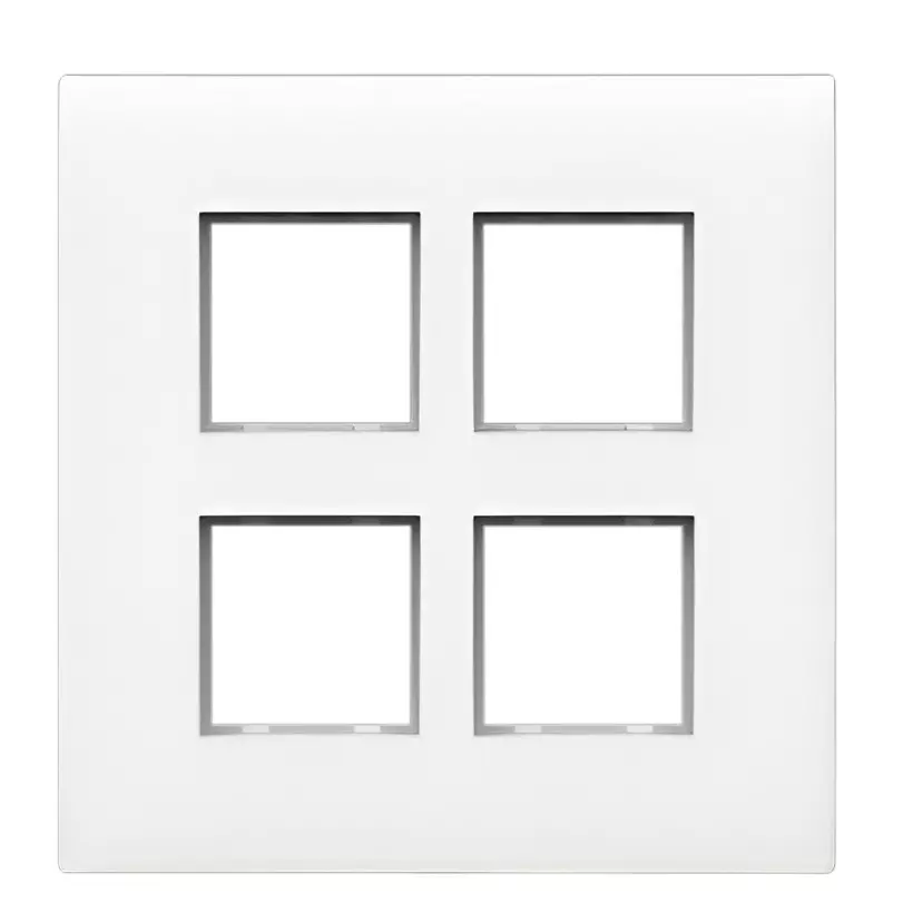K9 Evoq Cover Plate With Base Frame Matrix 8 Module (Square) White, 9307 (Pack of 5)