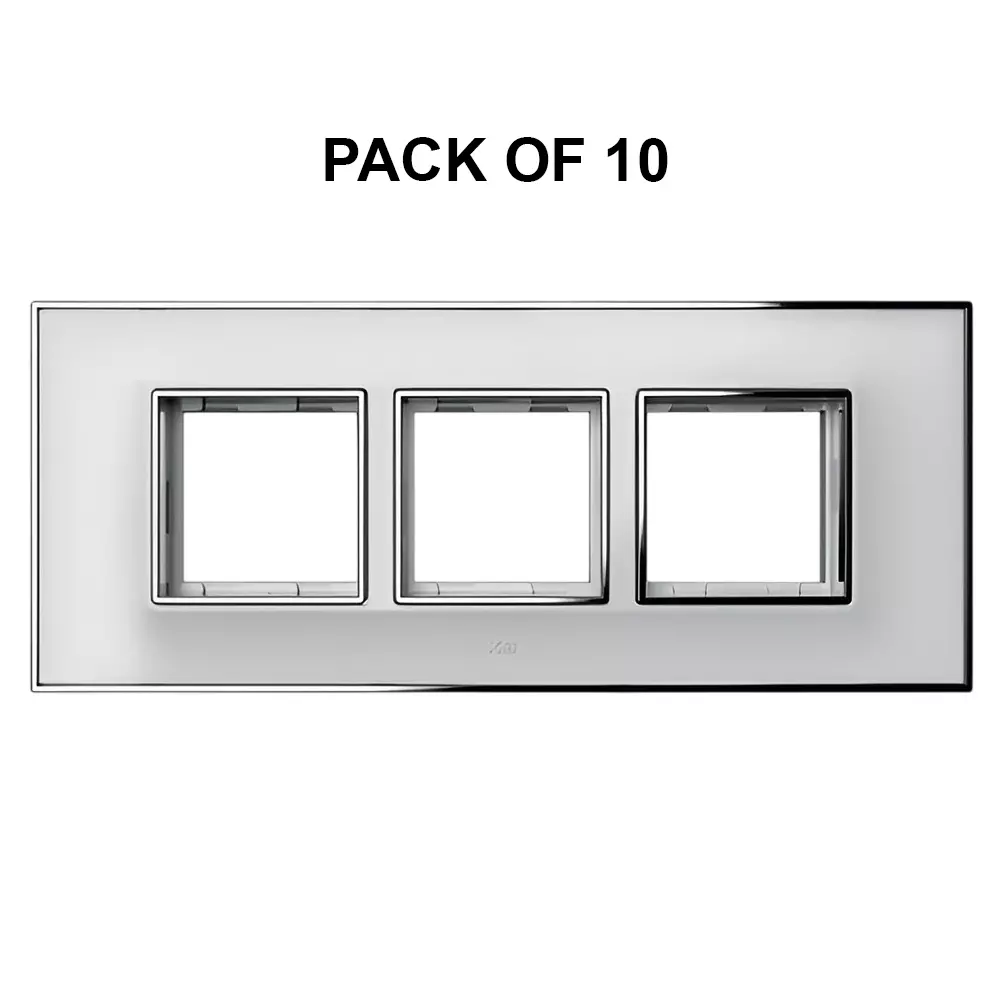 K9 Evoq Cover Plate With Base Frame Amaze 6 Module White, 9455 (Pack of 10)