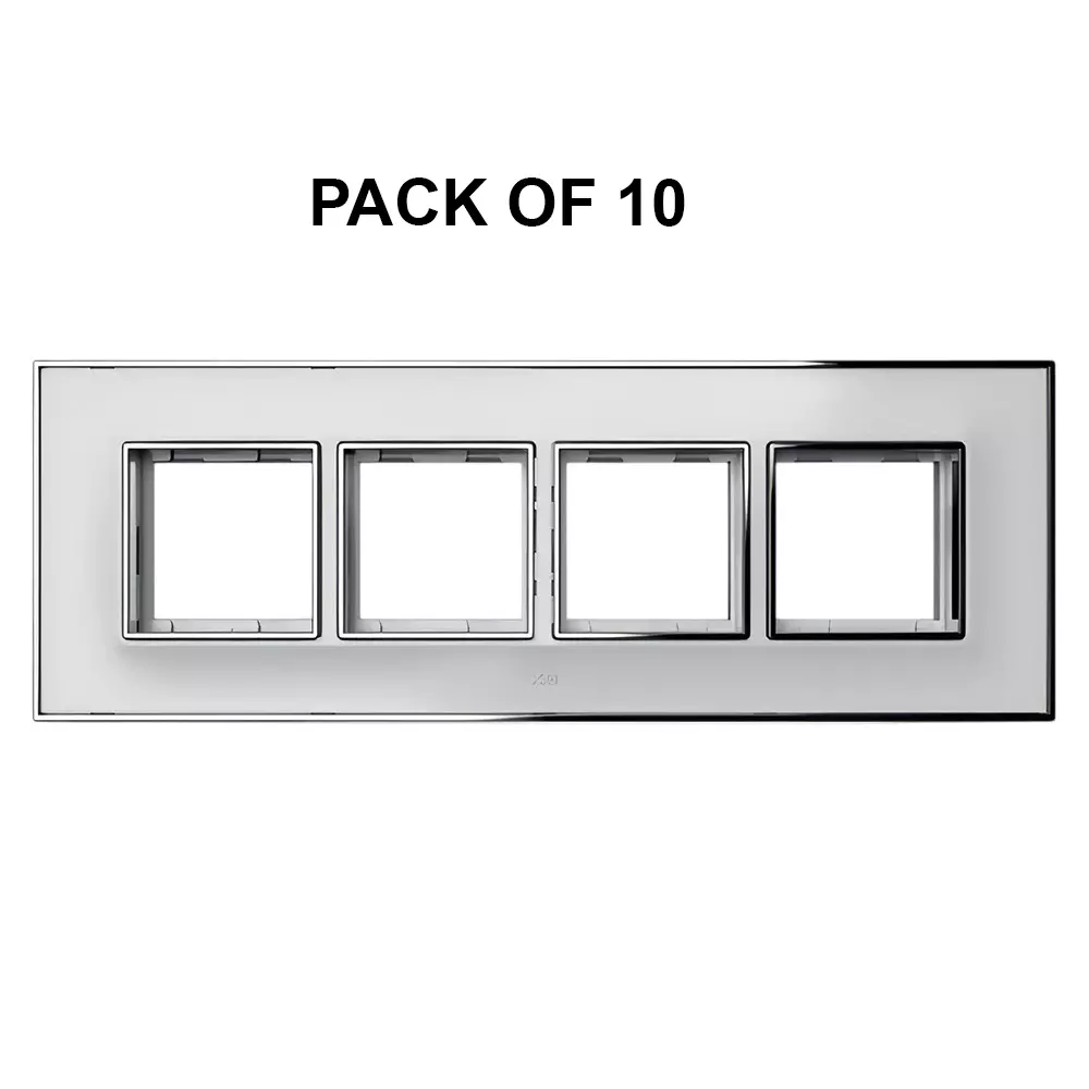 K9 Evoq Cover Plate With Base Frame Amaze 8 Module (Horizontal) White, 9456 (Pack of 10)