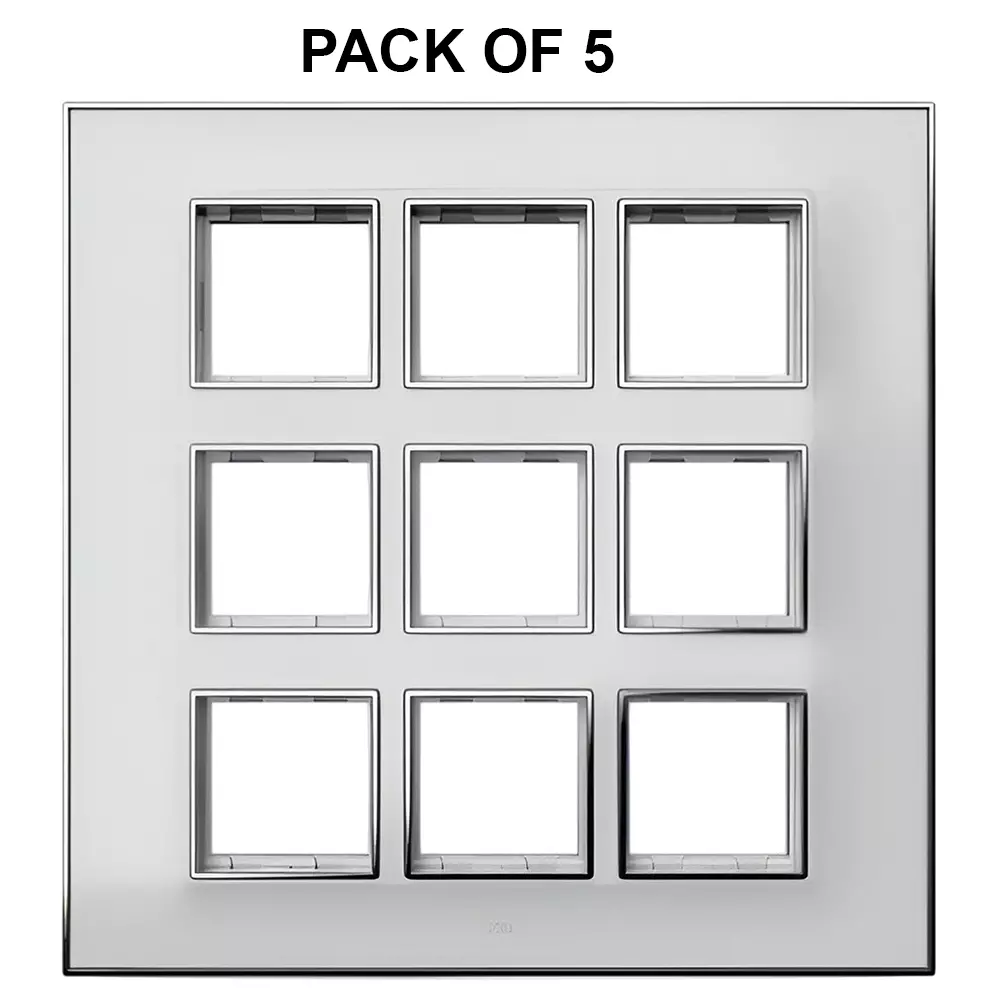 K9 Evoq Cover Plate With Base Frame Amaze 18 Module White, 9460 (Pack of 5)