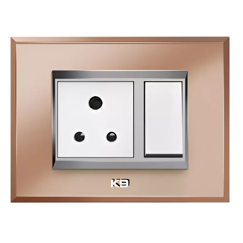 K9 Evoq Cover Plate Glassik 1 Module Copper Mirror, CM-9401 (Pack of 10)