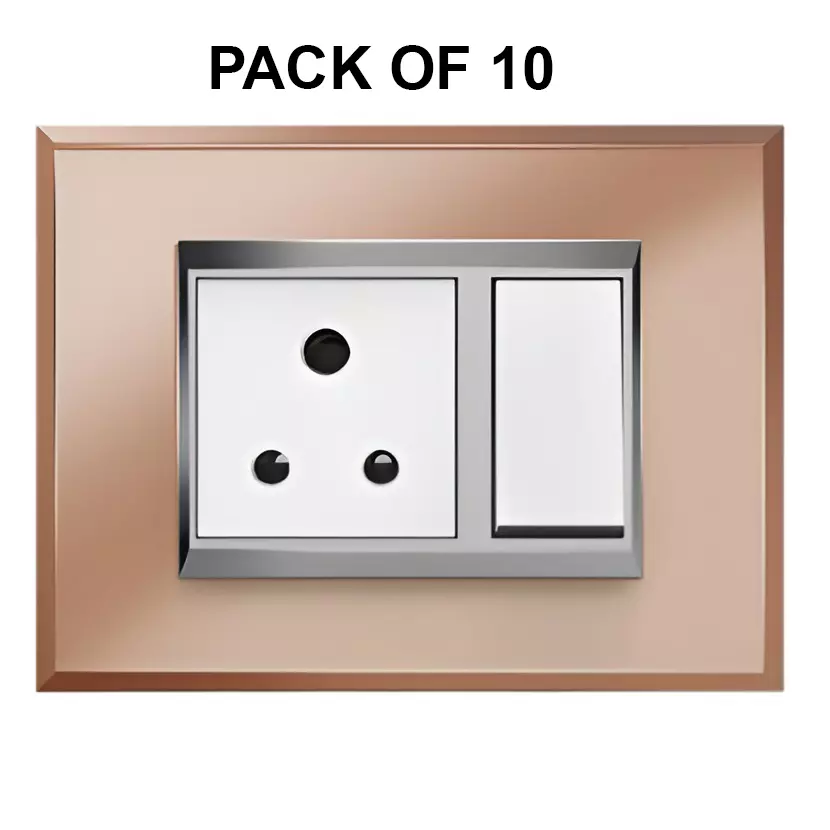 K9 Evoq Cover Plate Glassik 1 Module Copper Mirror, CM-9401 (Pack of 10)