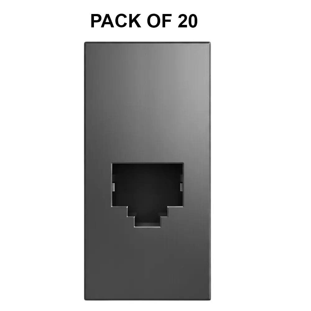 K9 Evoq Modem Jack CAT 6 1 Module Grey, 9288 (Pack of 20)