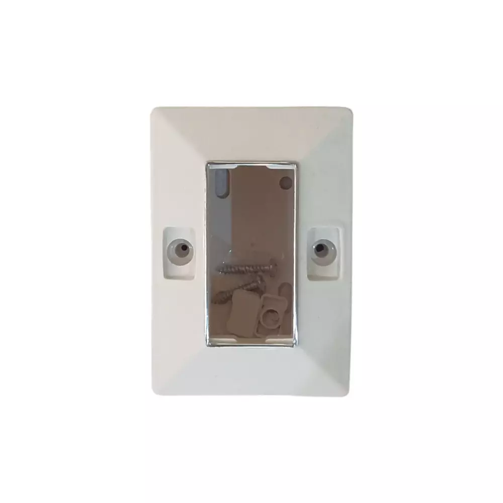 JAMSONS Surface Box with Plate 1 Module Vargin ABS Silver Line Color, JM-054 (Pack of 20)