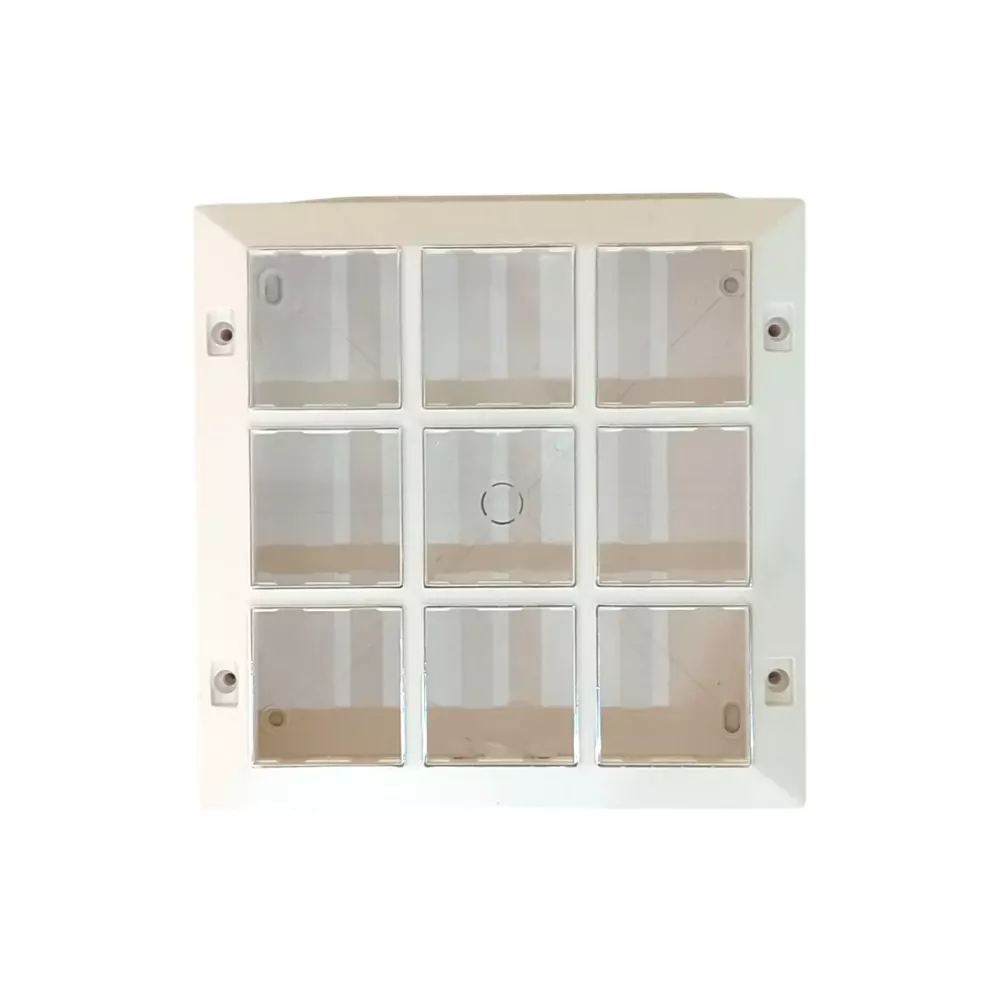 JAMSONS Surface Box with Plate 18 Module Vargin ABS Silver Line Color, JM-064 (Pack of 5)