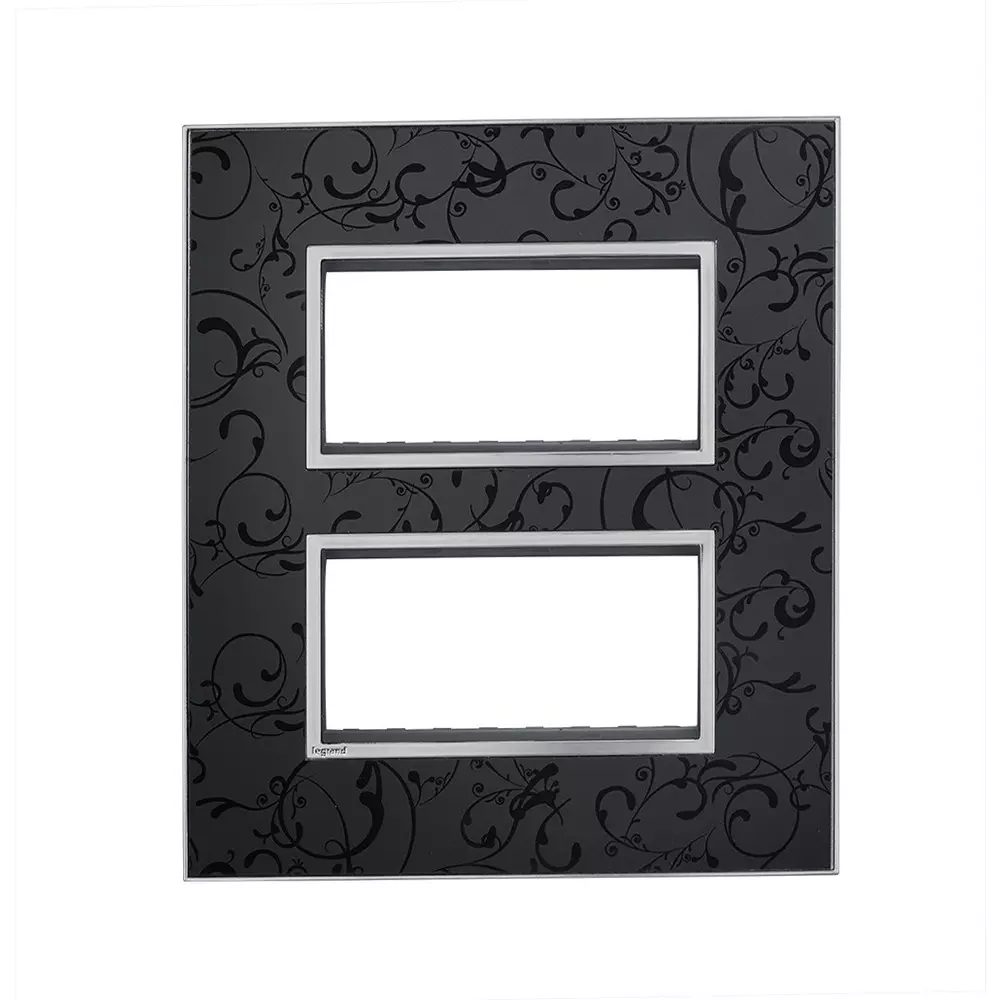 Legrand Arteor Series 2x4 M Modular Cover Plate with Frame High Grade Polycarbonate Dark Baroque, 5758 68