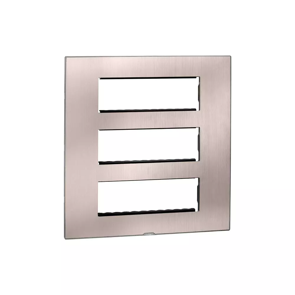 Legrand Myrius Series 18 M Modular Cover Plate with Frame High Grade Polycarbonate Pearl Champagne, 6795 78