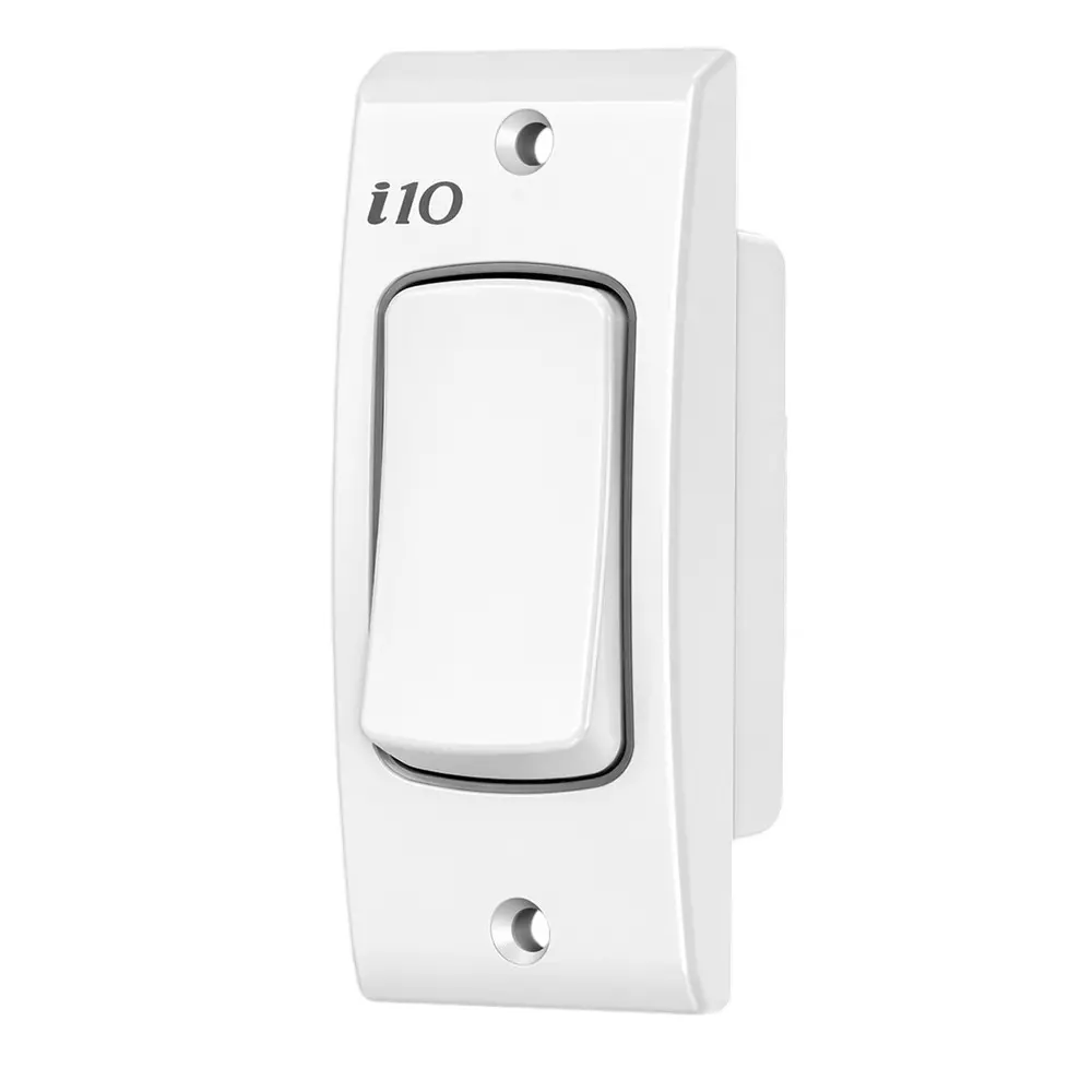 AP i10 Urea Series P-2 Switch Polycarbonate 1 Module 6 A 1-Way White, i105 (Pack of 20 Pcs)