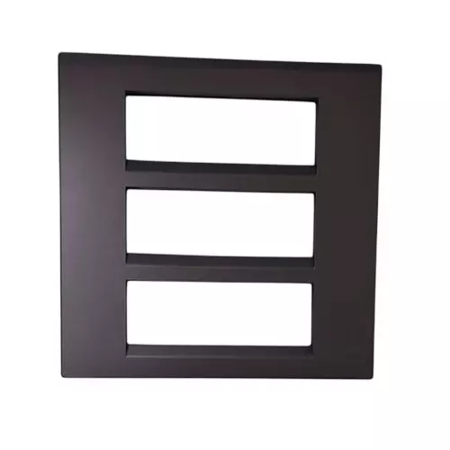 L&T [ Lauritz Knudsen ] Englaze Plastic Cover Plate With Plastic Grid Frame Champagne Gold Color 18 Module, CB92118FC01