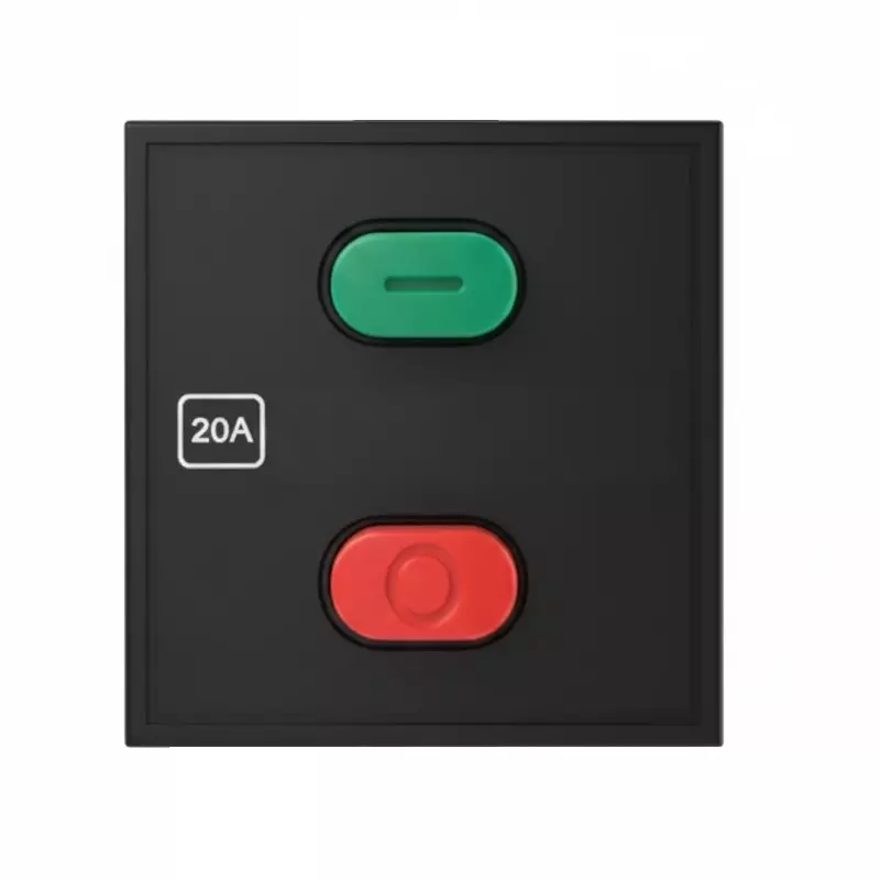 Anchor Roma Plus Motor Starter Switch 20 A Current Rating 2 Module Black for Homes, Offices & Commercial Use, 279240