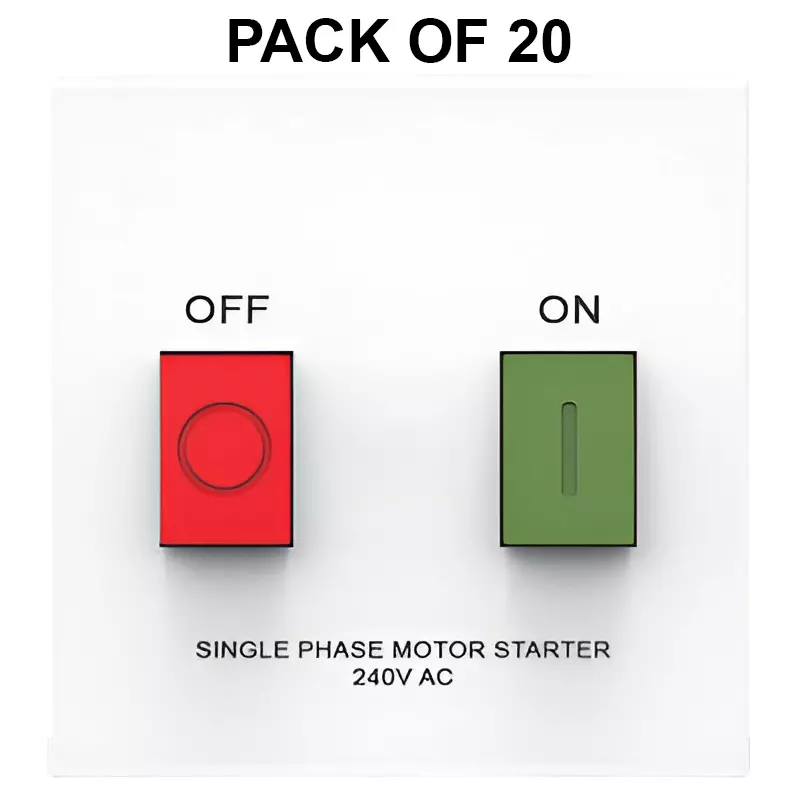 K9 Evoq Motor Starter 32 Amp 2 Module White, 9235 (Pack of 10)