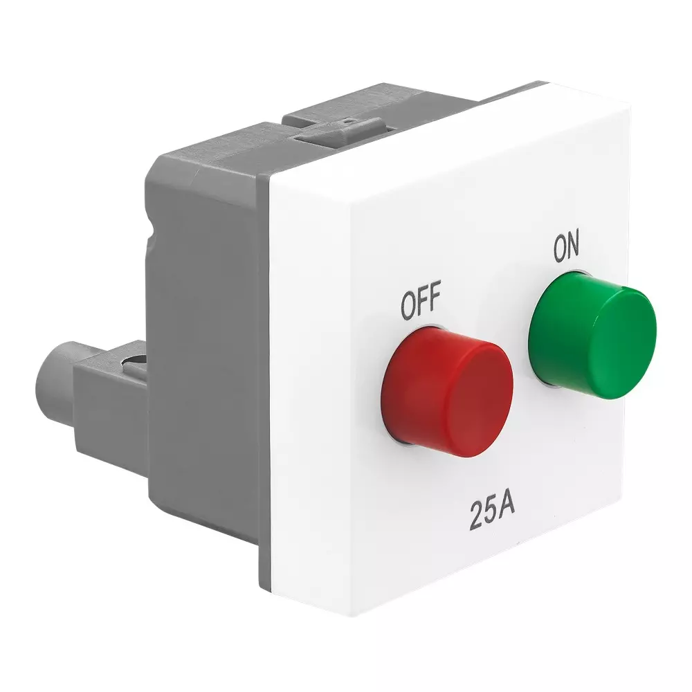 Legrand Motor Starter Allzy 25 Amp 2 Module Glossy White, 6811 67