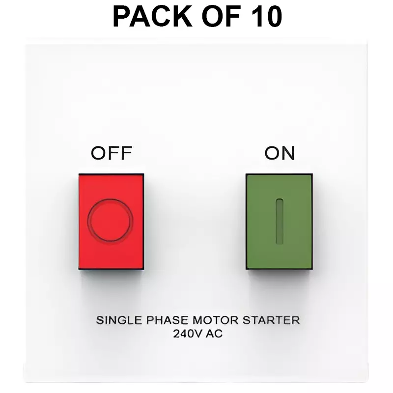 K9 Evoq Motor Starter 25 Amp 2 Module White, 9234 (Pack of 10)