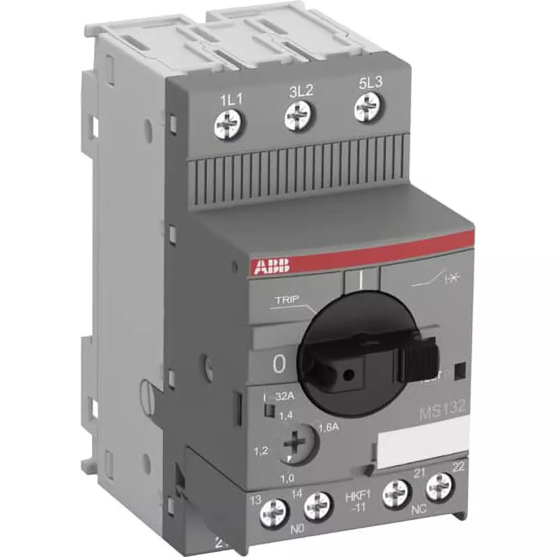 ABB Manual Motor Starter 690 VAC/250 VDC Operating Voltage 690 V Rated Insulation Voltage, MS132-0.16-HKF1-11