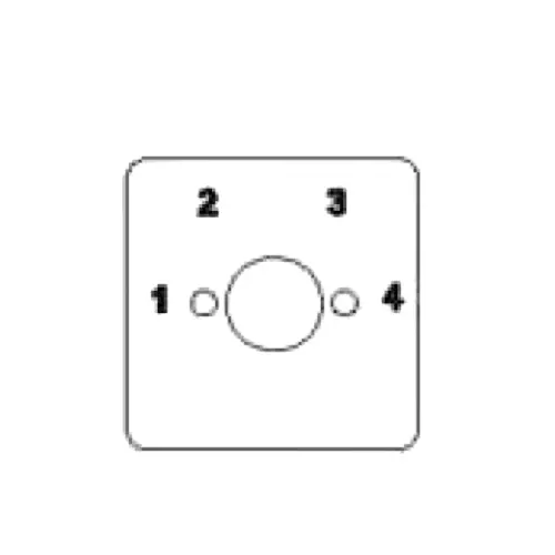 Kaycee Ac Rotary Cam Switch Four Way, No Off 60° 10 Amp 2 Pole, 4S26D