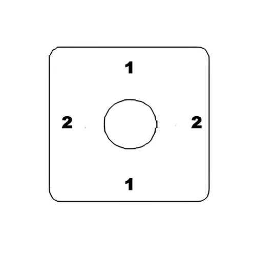 Kaycee Rotary Cam Switch 2 Way No-Off 90° 40 Amp 2 Pole, N2X29B