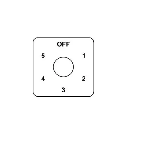 Kaycee Rotary Switch Five Way With Off 250 V AC 1 Pole, SRPM21E5