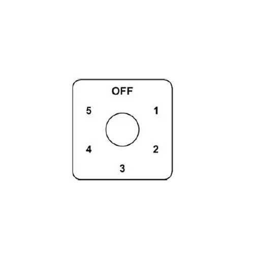 Kaycee Rotary Switch Five Way With Off 440 V AC 3 Pole, SRPM23E15