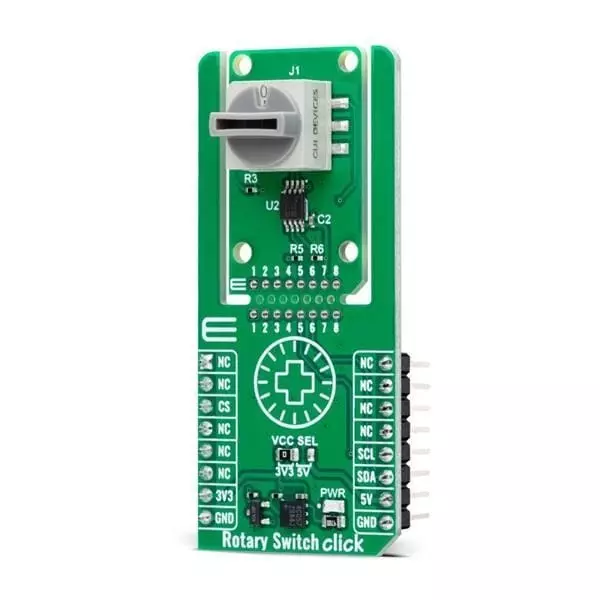 MIKROELEKTRONIKA Rotary Switch 3.3 V, 5 V Operating Supply Voltage, MIKROE-6332