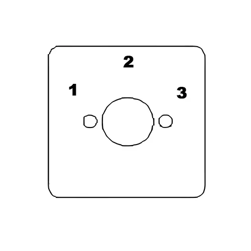 Kaycee AC Rotary Cam Switch Three Way, No Off 60° 10 Amp 2 Pole, 3S26CGB