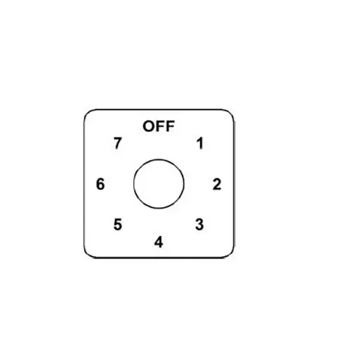 Kaycee Rotary Switch Seven Way With Off 250 V AC 1 Pole, SRPM21G4