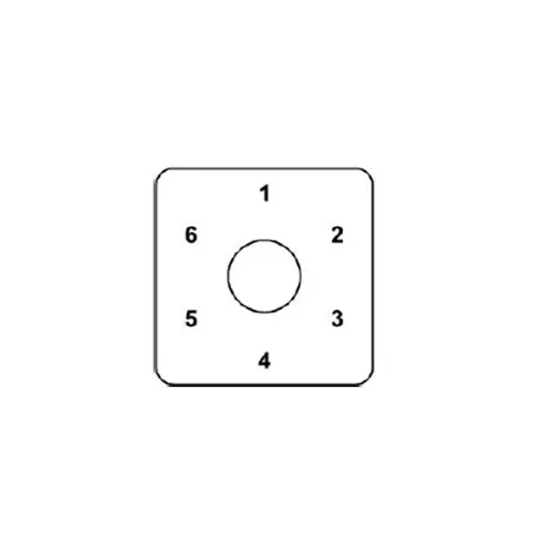 Kaycee Rotary Switch Six Way No Off 440 V AC 3 Pole, SRPM13F9