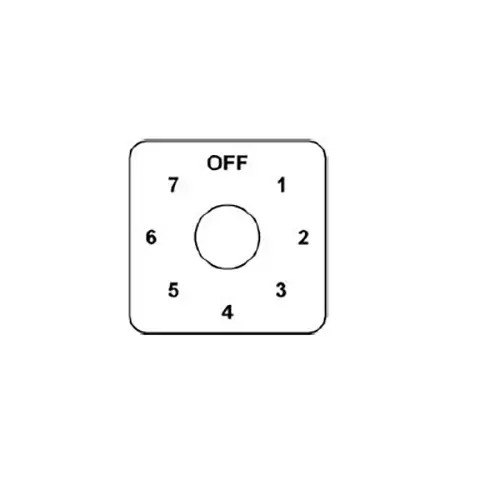 Kaycee Rotary Switch Seven Way With Off 440 V AC 3 Pole, SRPM23G10
